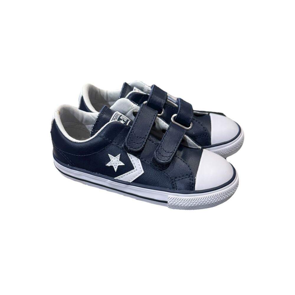 NIB Converse Star Player 2V Ox Navy White Infant Size 9 EU 25 746139C - Picture 2 of 7